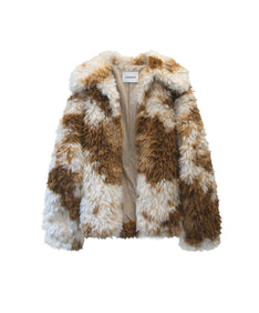 PERRO FUR COAT カラメロ 正面全身開き物撮り画像