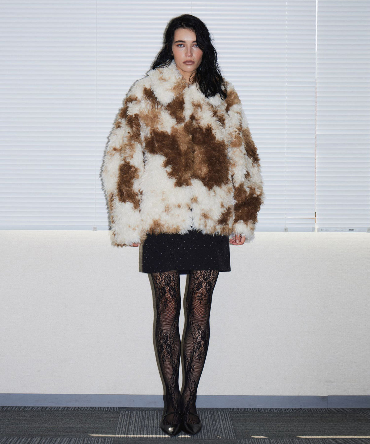 PERRO FUR COAT カラメロ 正面全身
