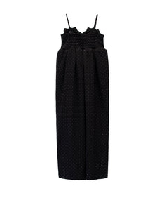 GRINT RIBBON LONG DRESS ブラック 背面全身物撮り画像
