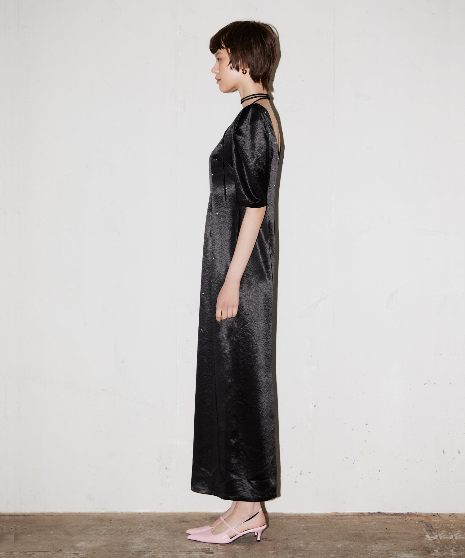 PEARL GLOW SATIN DRESS