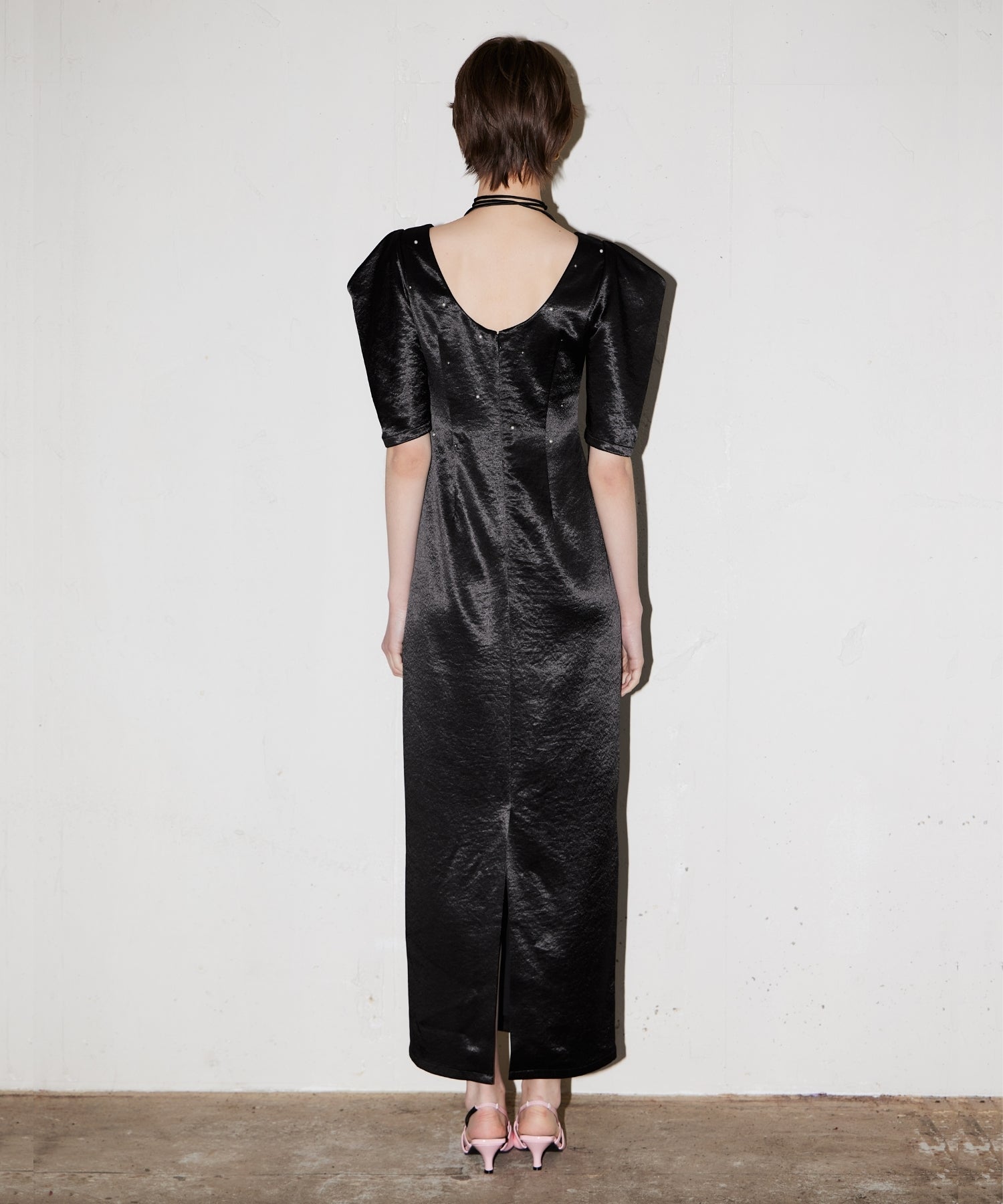 PEARL GLOW SATIN DRESS