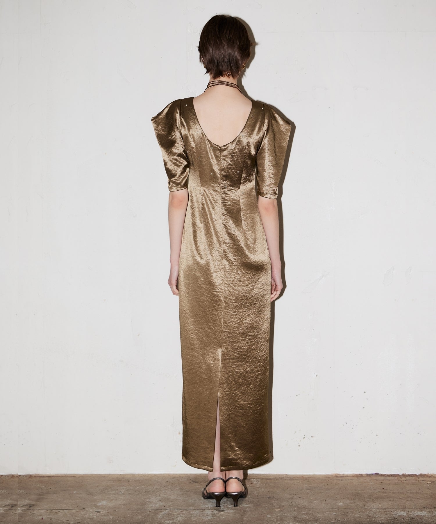 PEARL GLOW SATIN DRESS