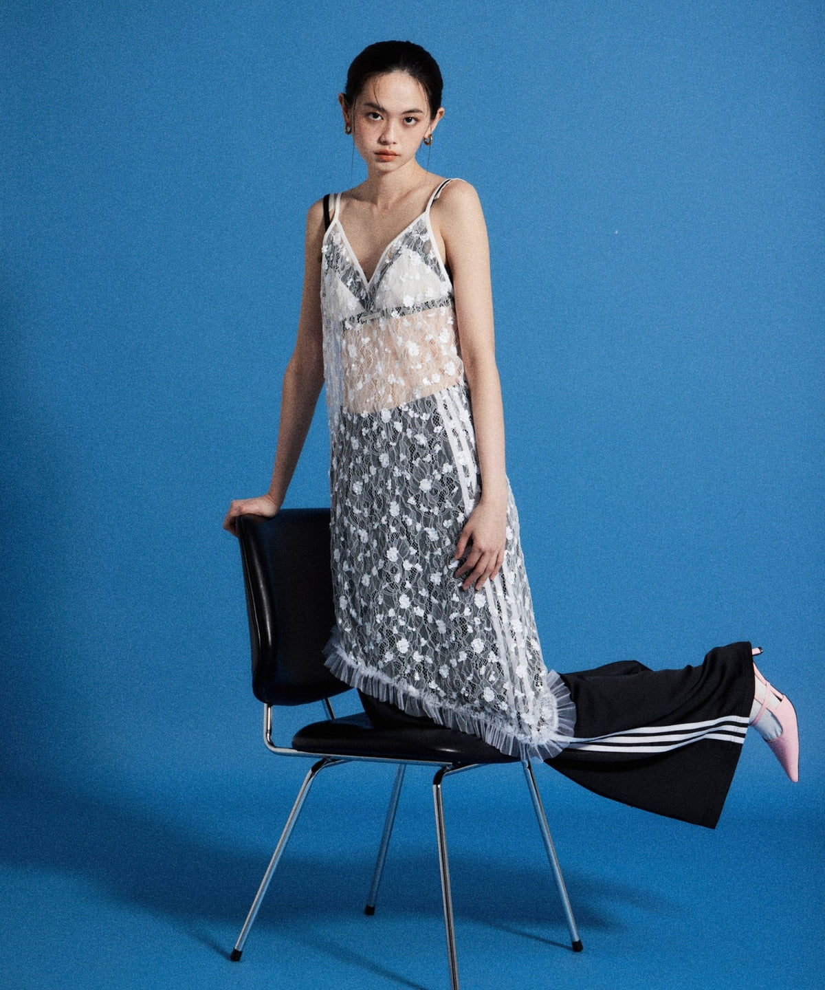 【POPUP】FLOWER SPANGLE CAMI DRESS