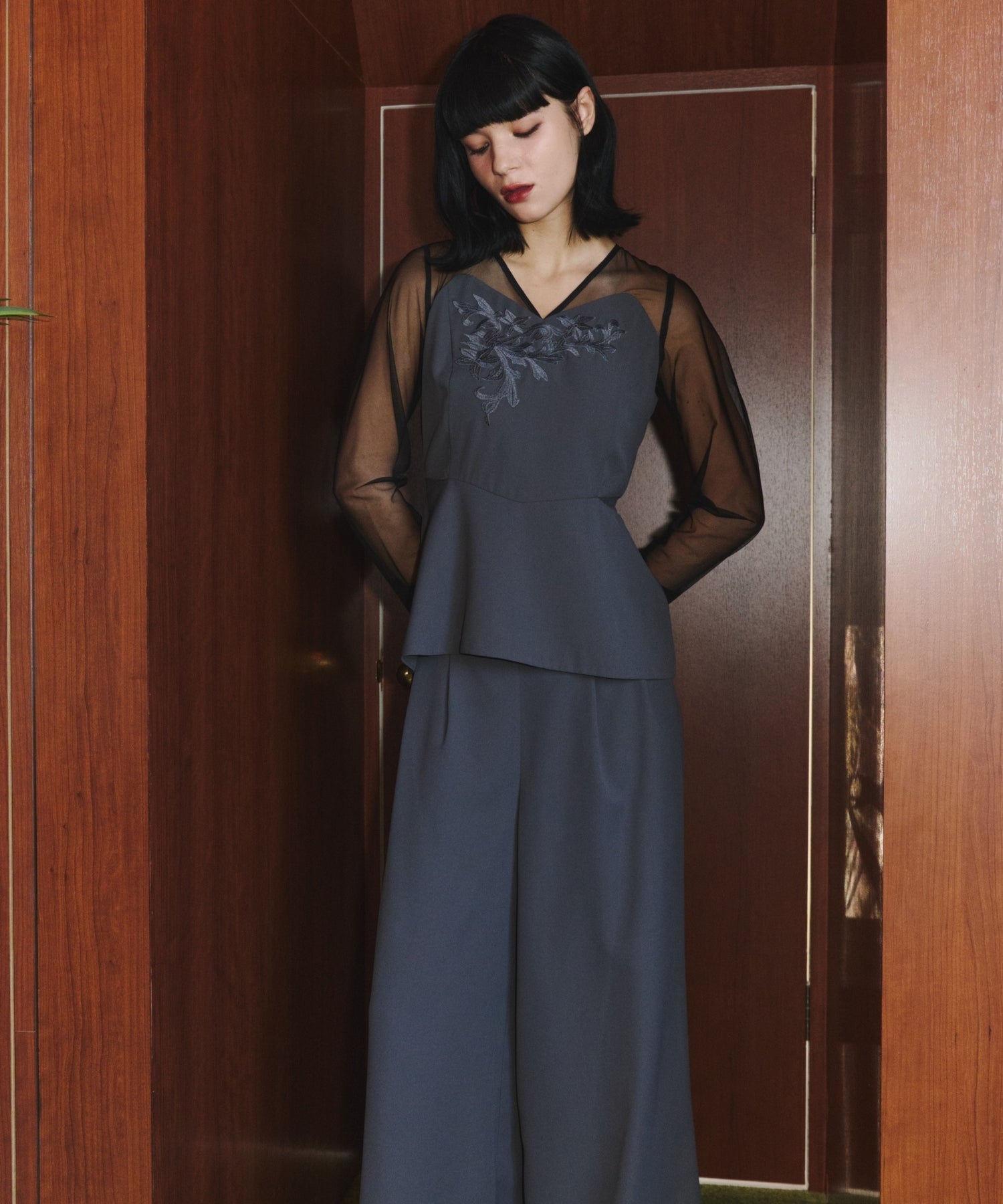 LACE PANEL ACCENT SETUP PANTS DRESS