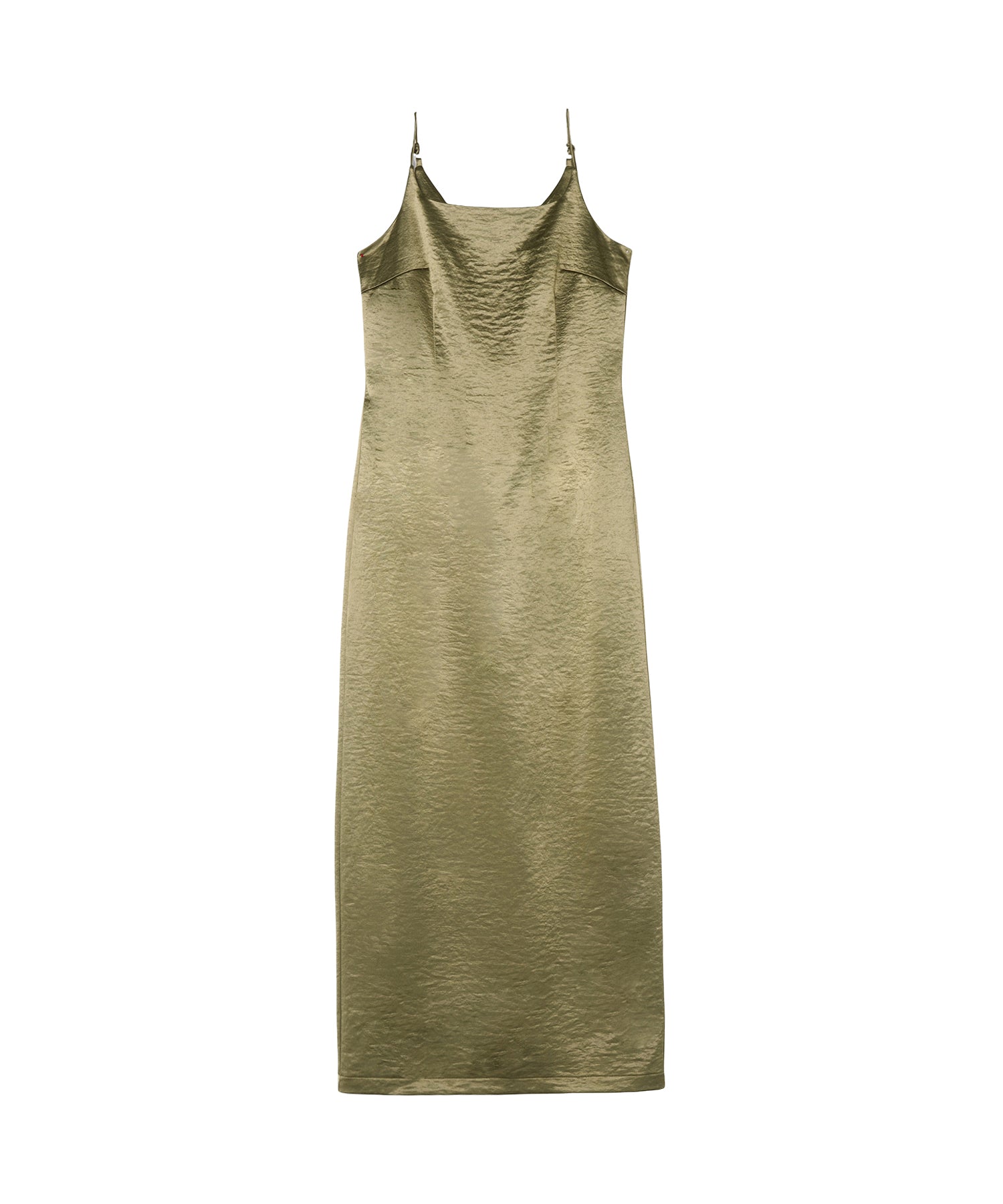 GLOSSY SATIN BACK RIBBON DRESS