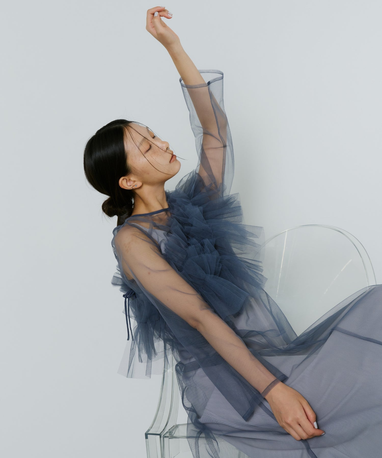 MULTIWAY VOLUME TULLE DRESS