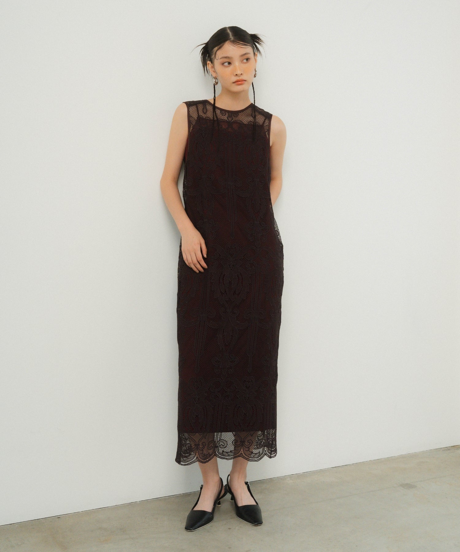 CHEMICAL LACE ZIPPER DRESS