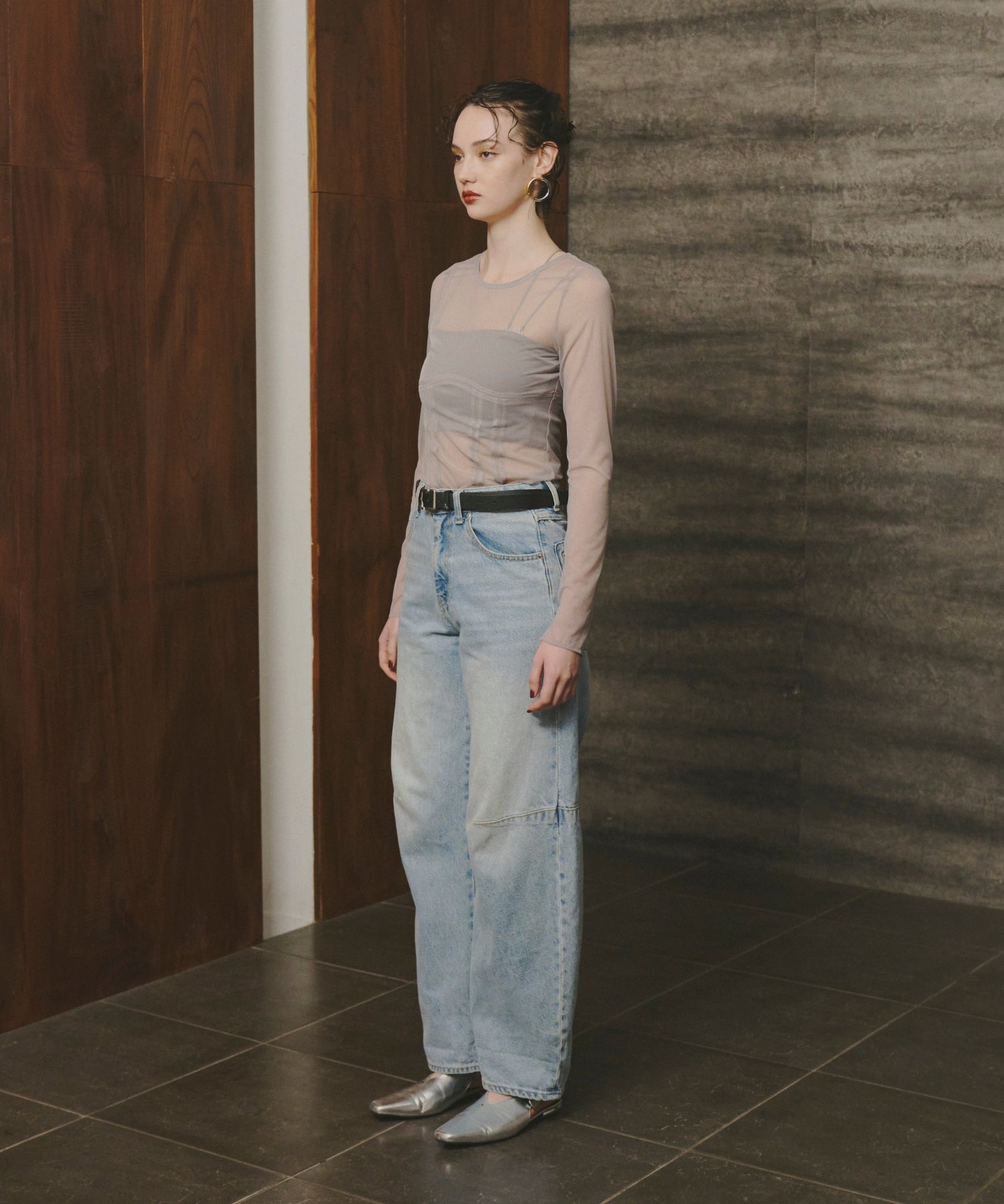 CORSET STYLE SHEER TOPS