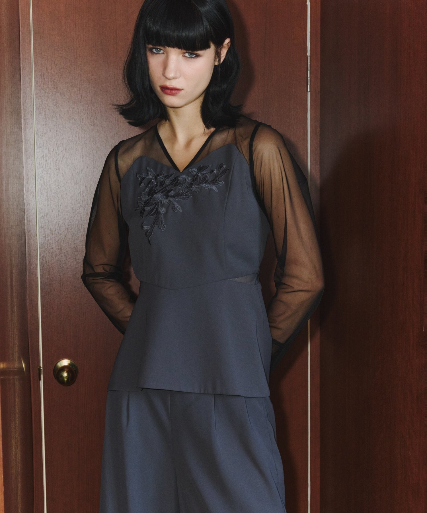LACE PANEL ACCENT SETUP PANTS DRESS