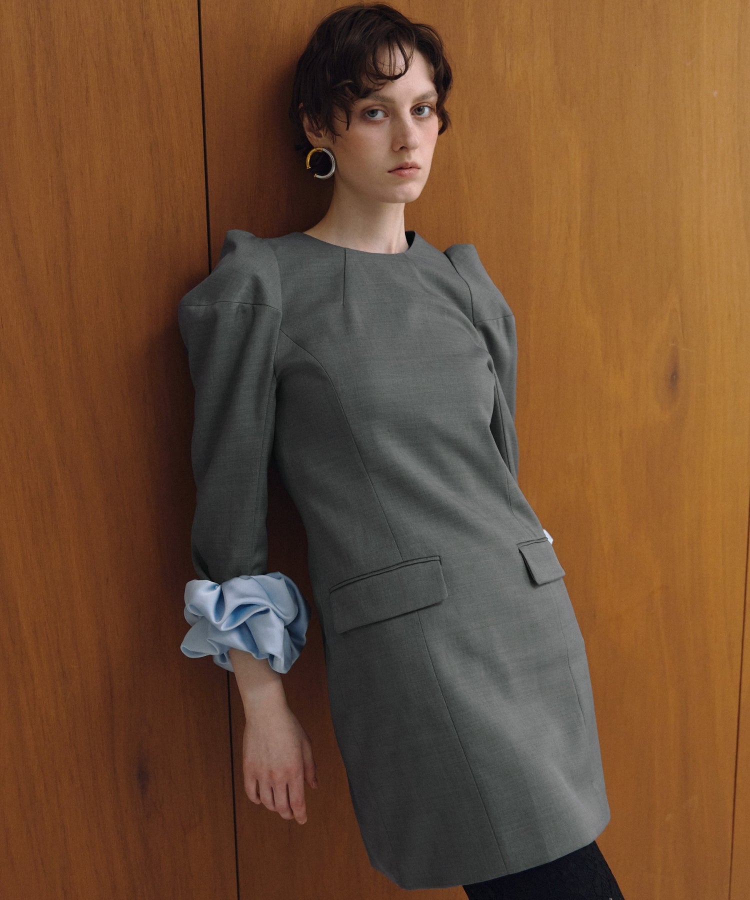 CHOUCHOU SLEEVE MINI DRESS SET