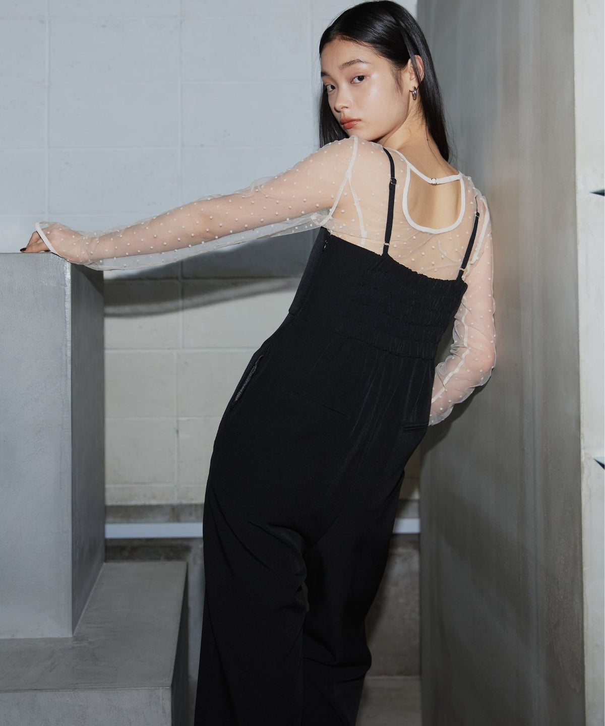 【POPUP】DOT SHEER TOPS