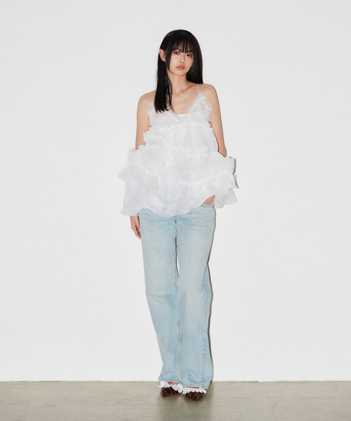 【POPUP】ORGANZA FRILL BALLOON CAMI