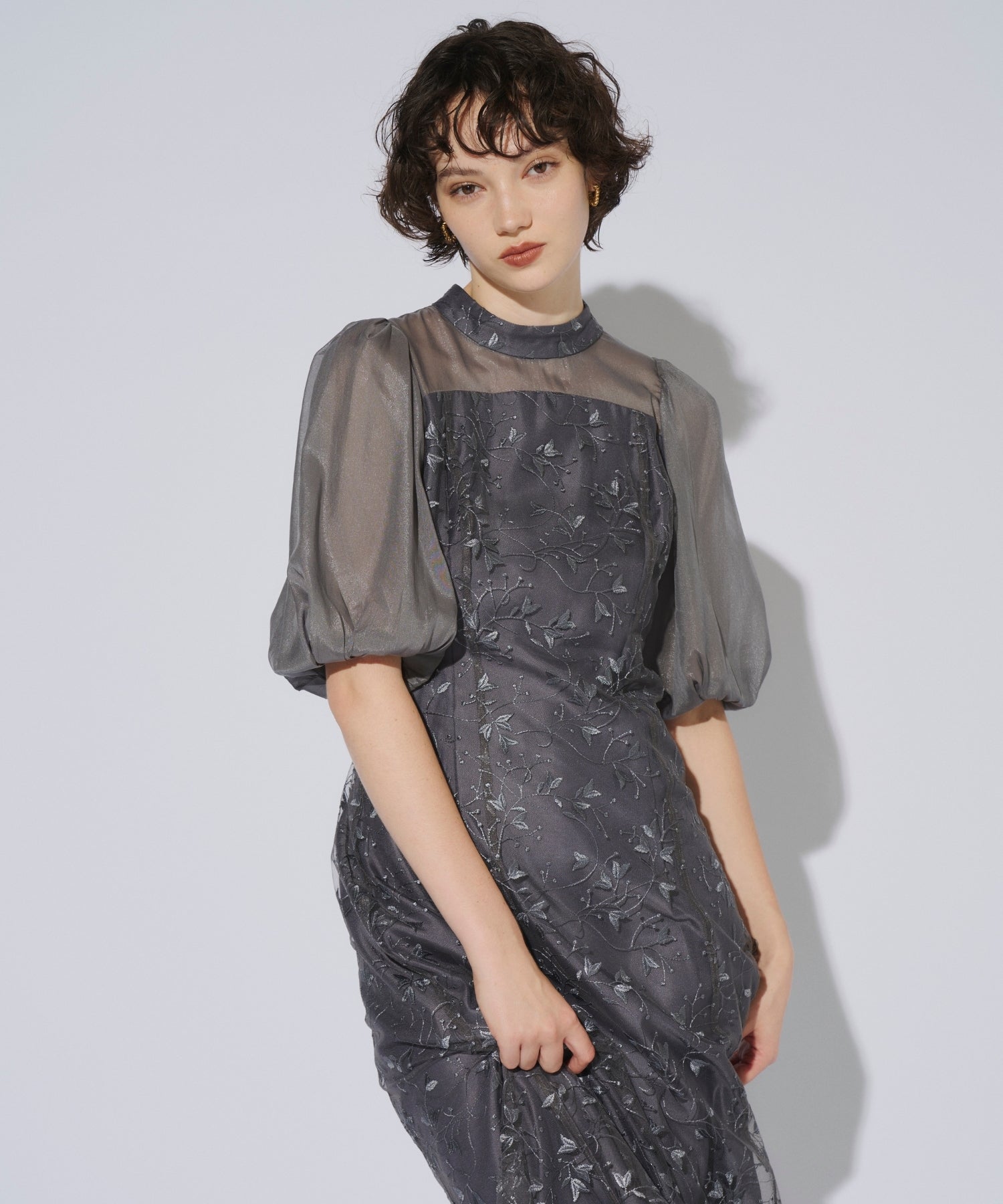 ORGANDY SLEEVE DRESS