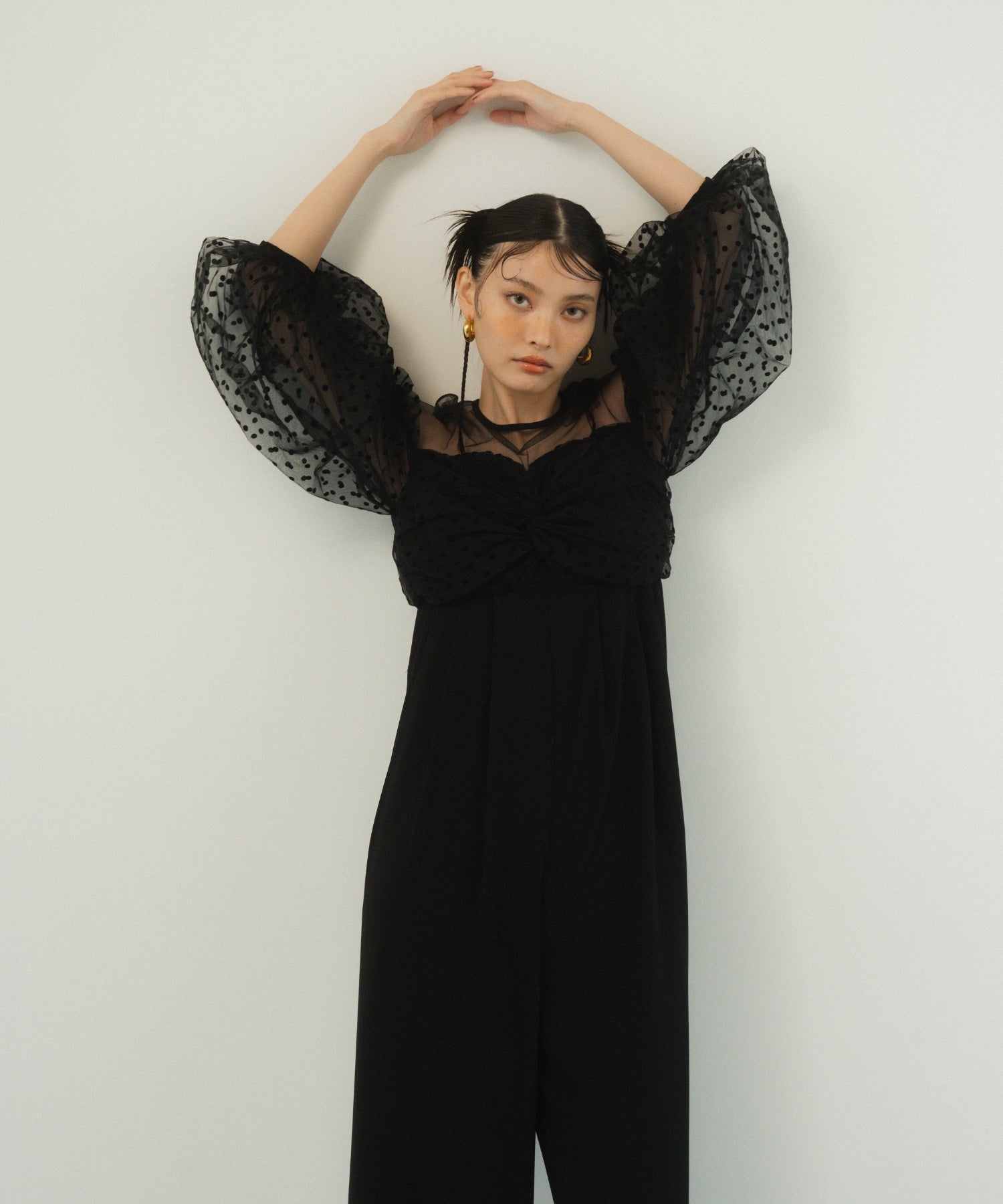 FLOCKY DOT PANTS DRESS