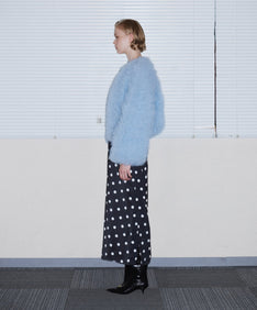 VOLUME TULLE JACKET  ブルー 横全身