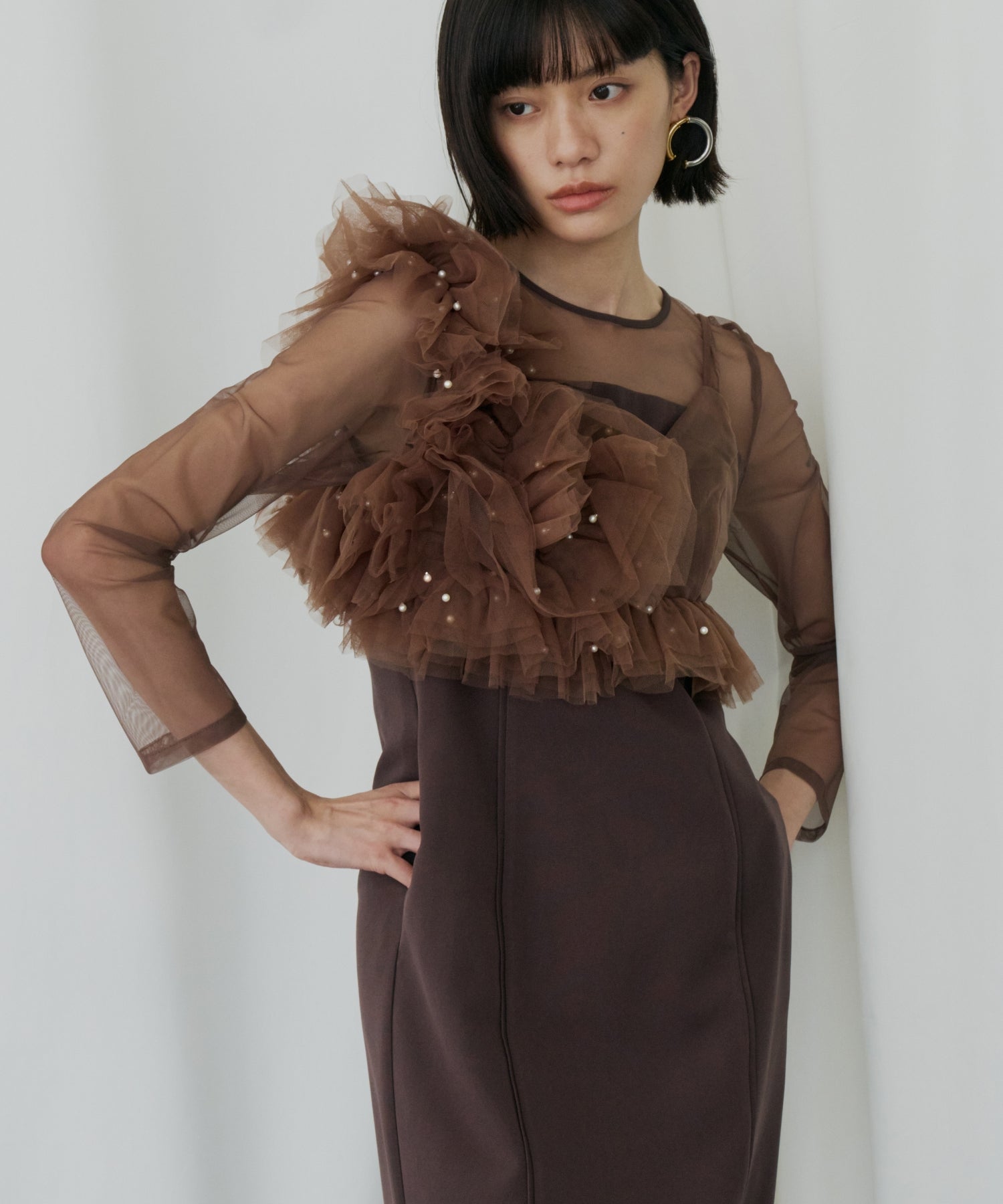 PEARL BUSTIER DRESS
