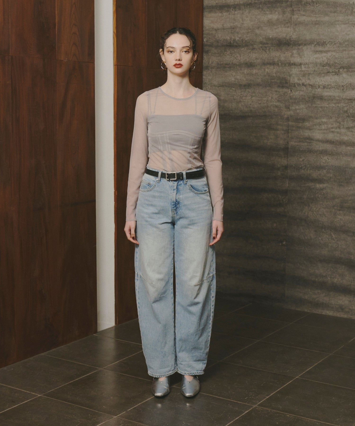 CORSET STYLE SHEER TOPS