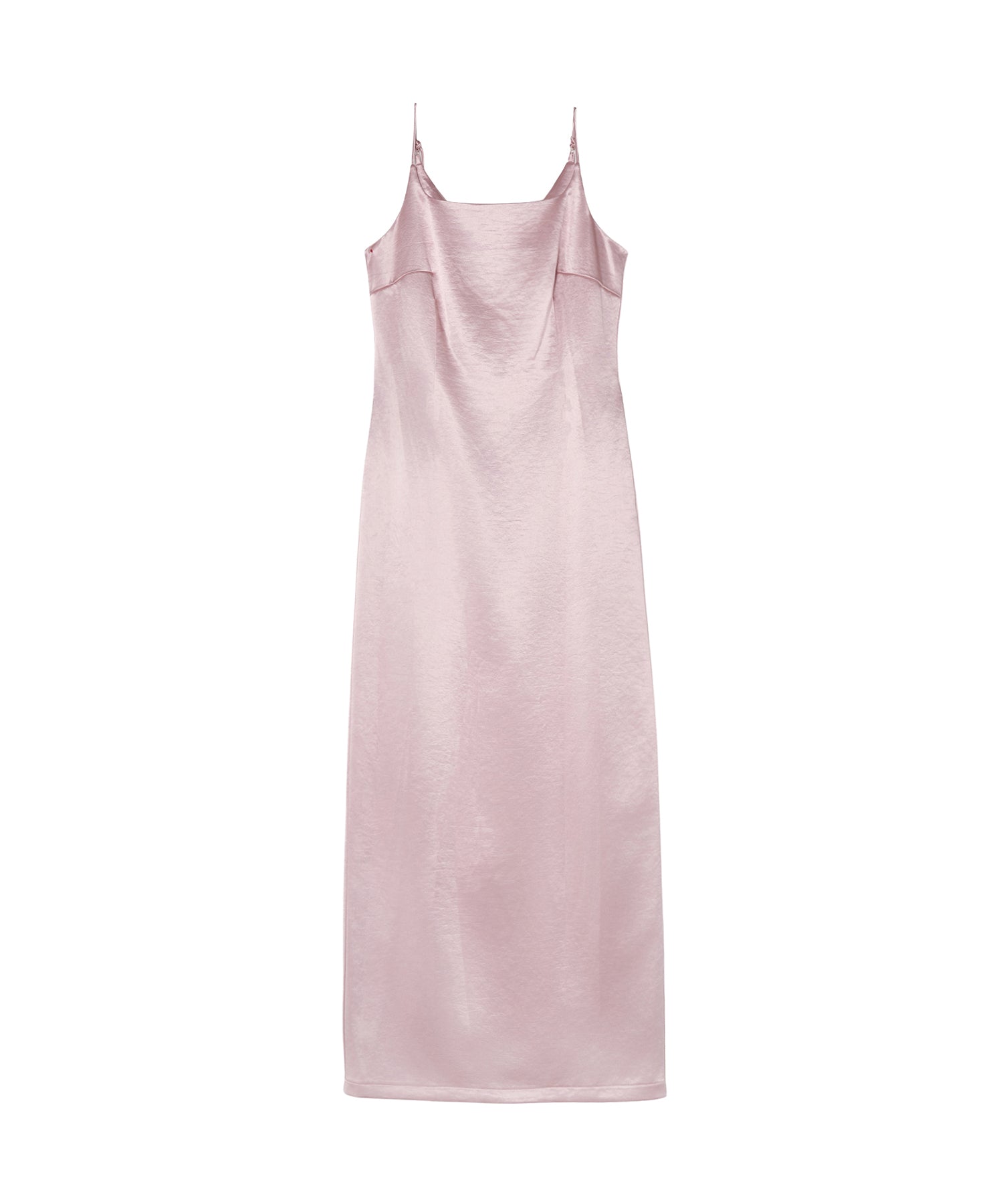 GLOSSY SATIN BACK RIBBON DRESS
