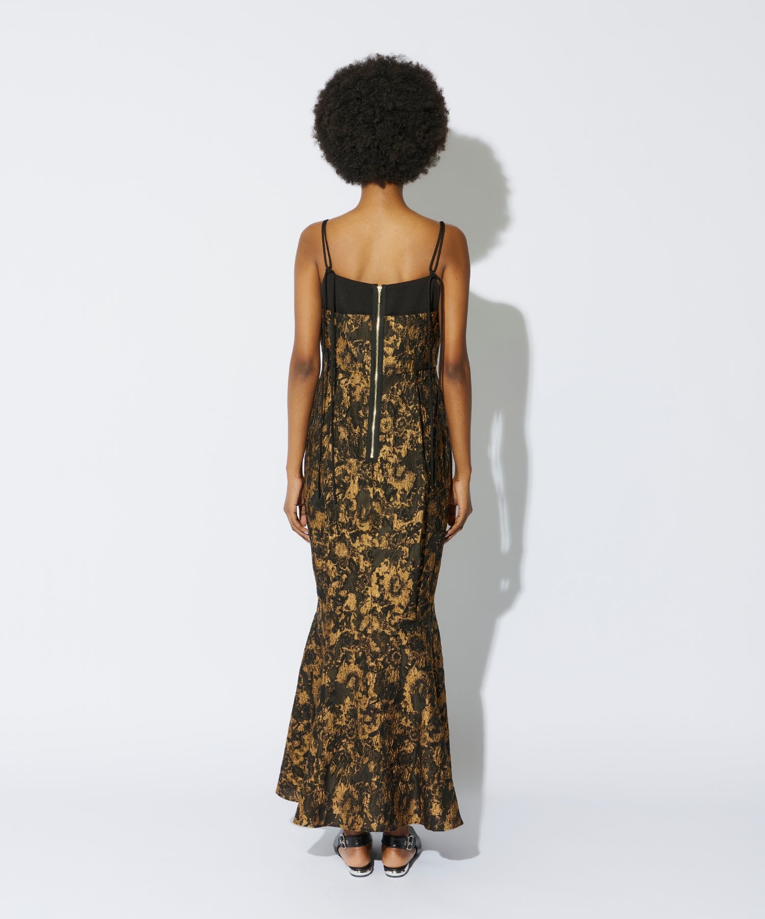 JACQUARD ZIPPER DRESS