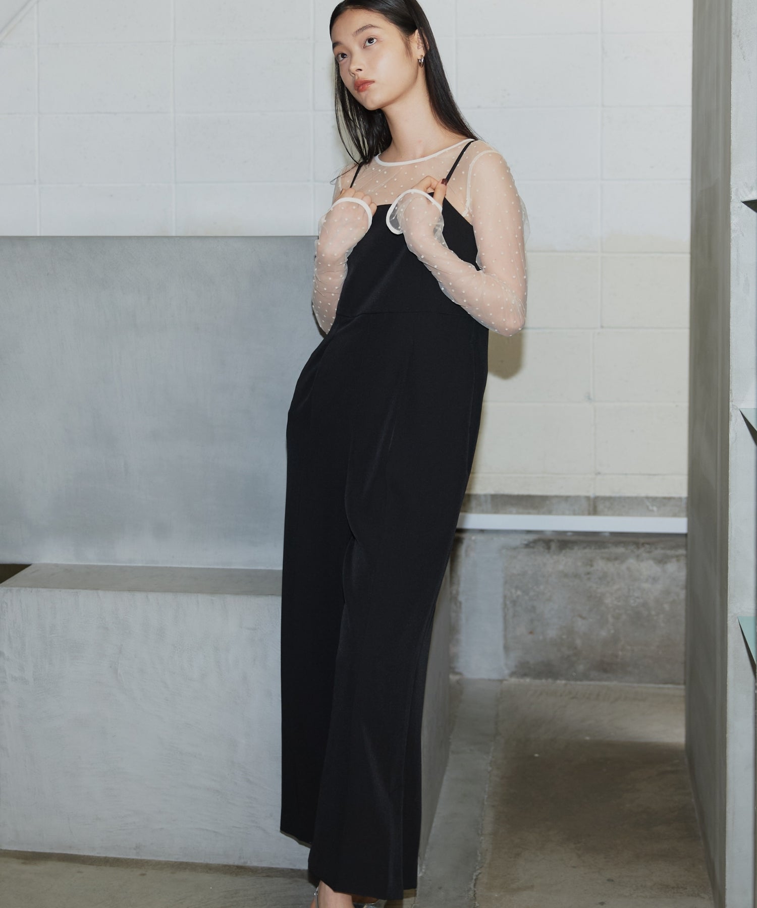 【POPUP】DOT SHEER TOPS