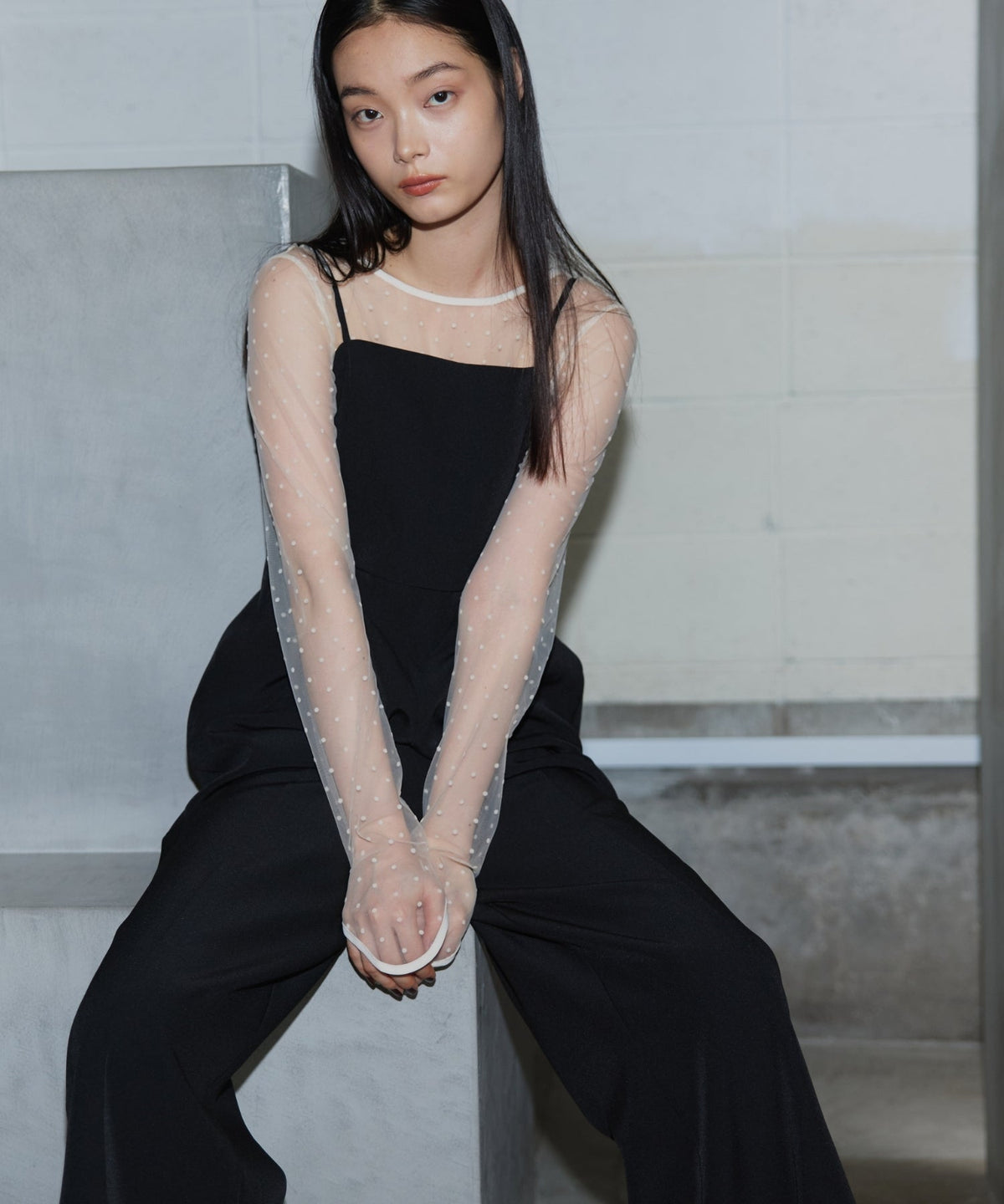 【POPUP】DOT SHEER TOPS