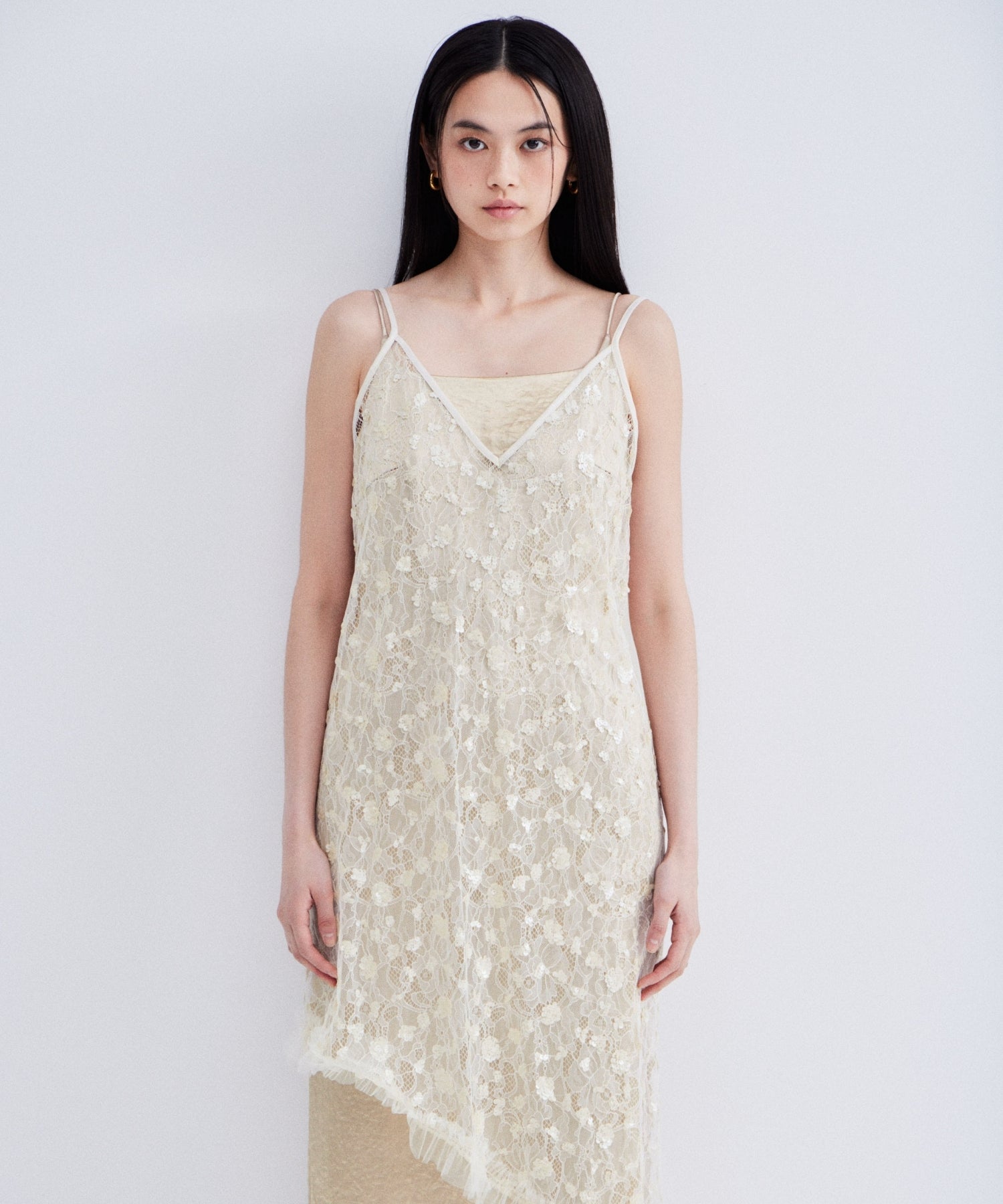 【POPUP】FLOWER SPANGLE CAMI DRESS