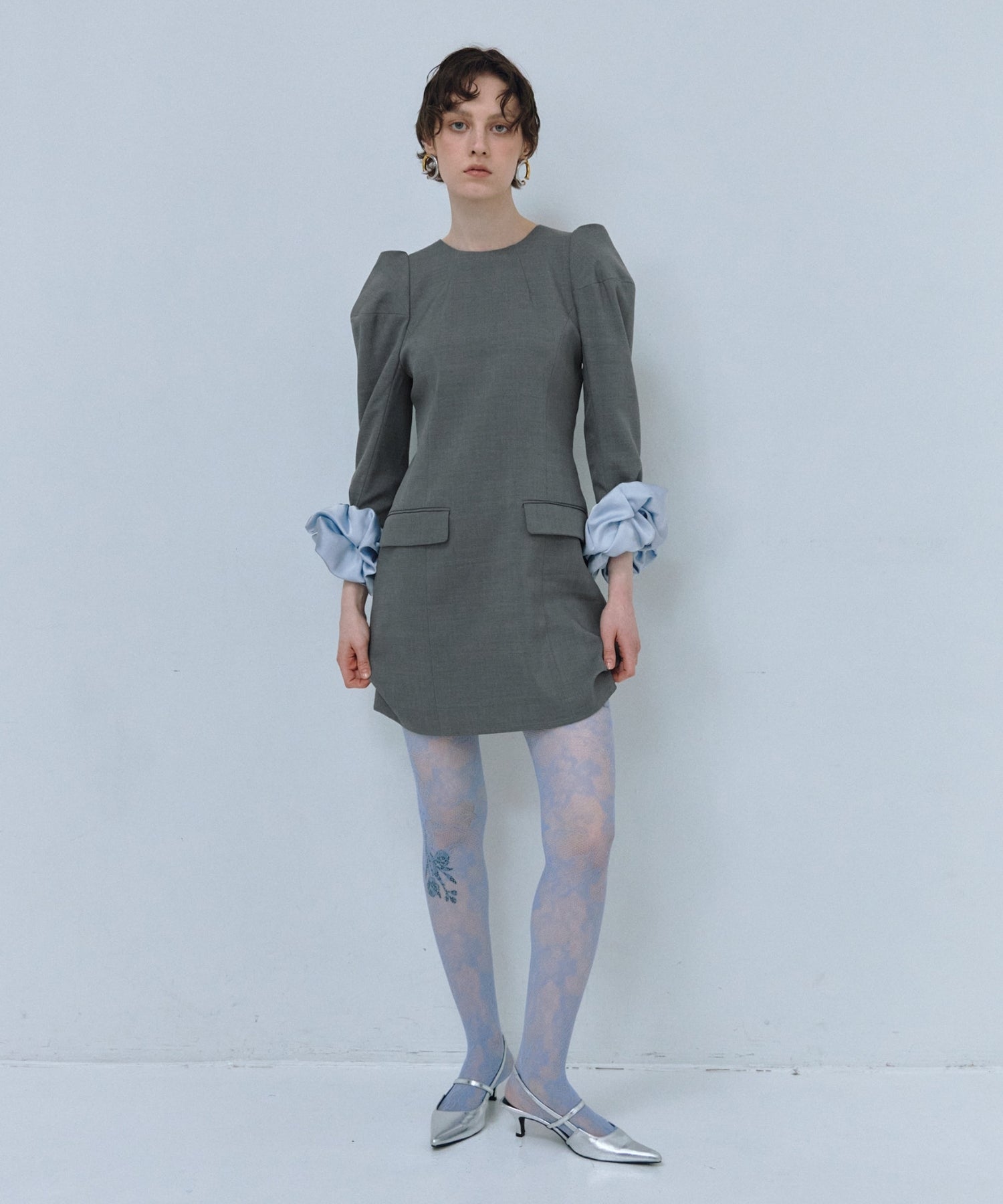 CHOUCHOU SLEEVE MINI DRESS SET