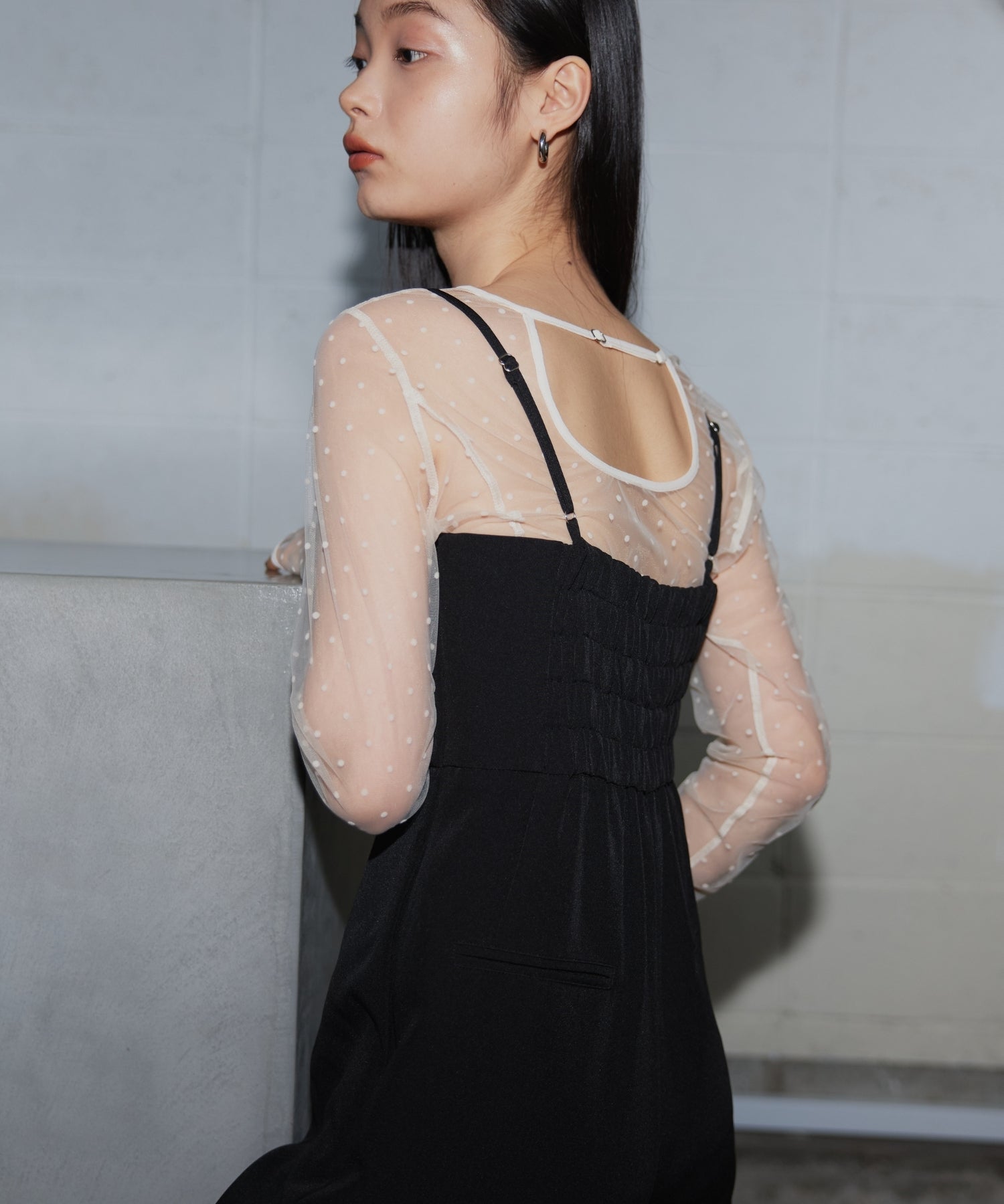 【POPUP】DOT SHEER TOPS