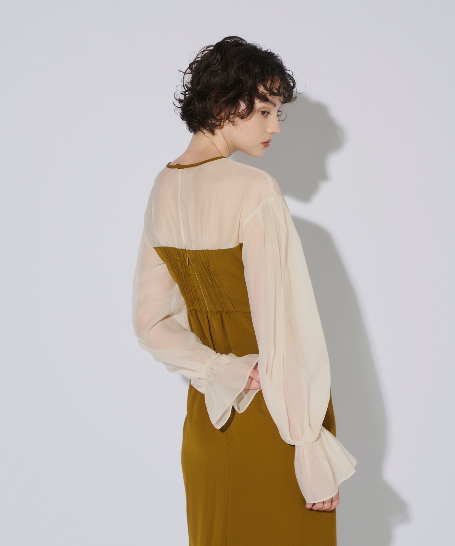 DRAPED BUSTIER DRESS