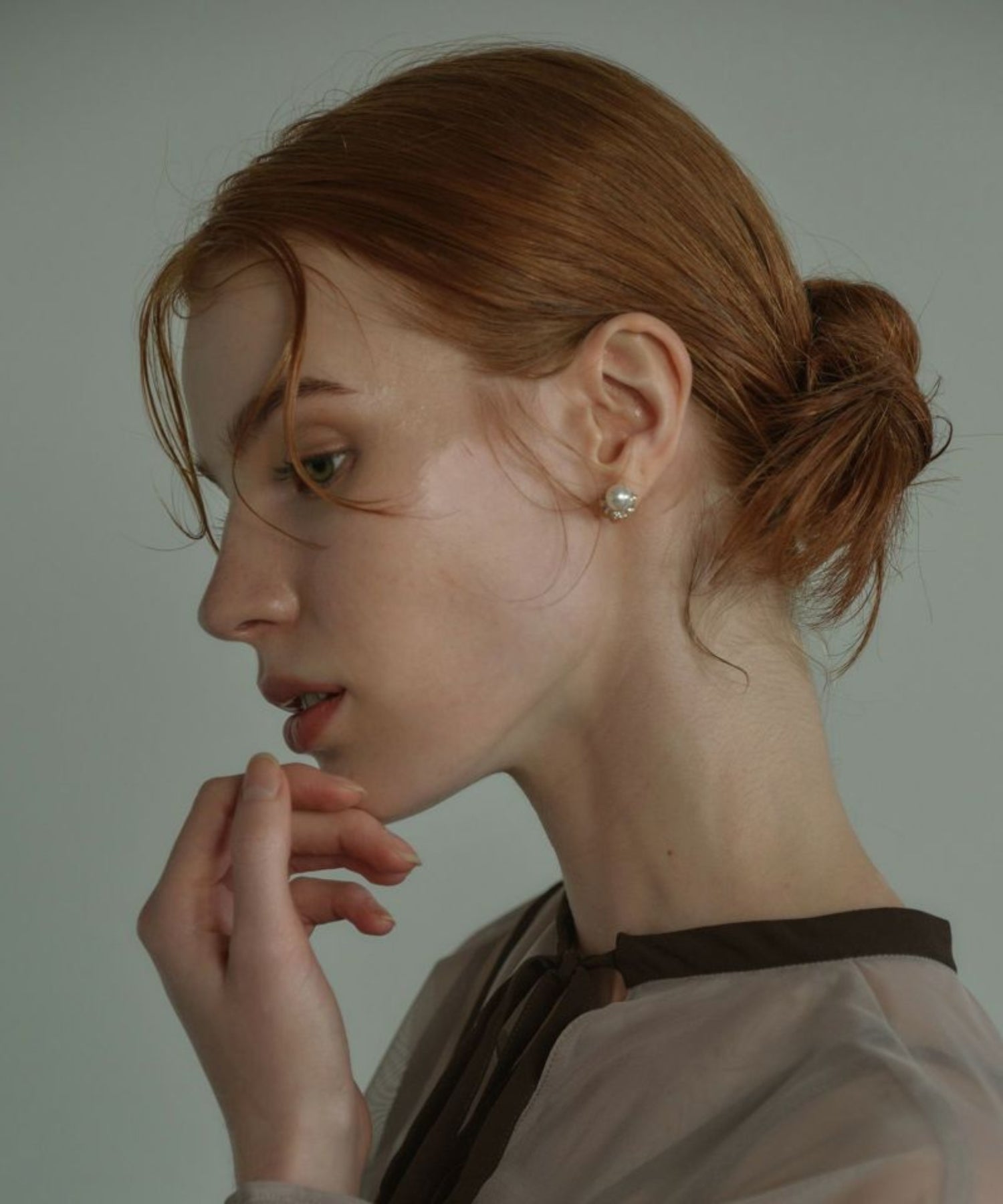 PEARL STONE PIERCE / EARRING