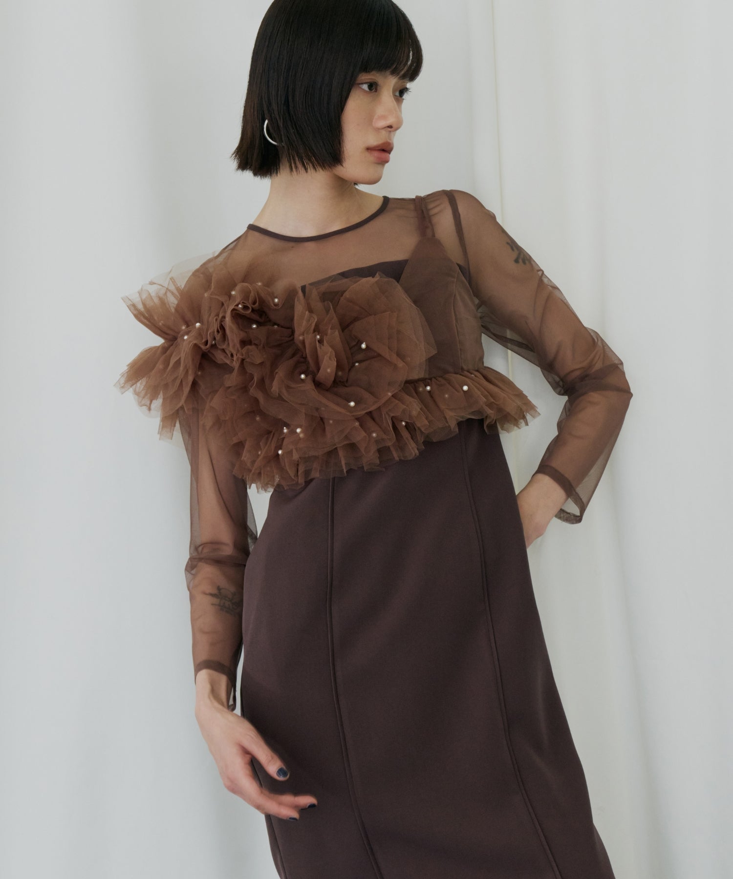 PEARL BUSTIER DRESS