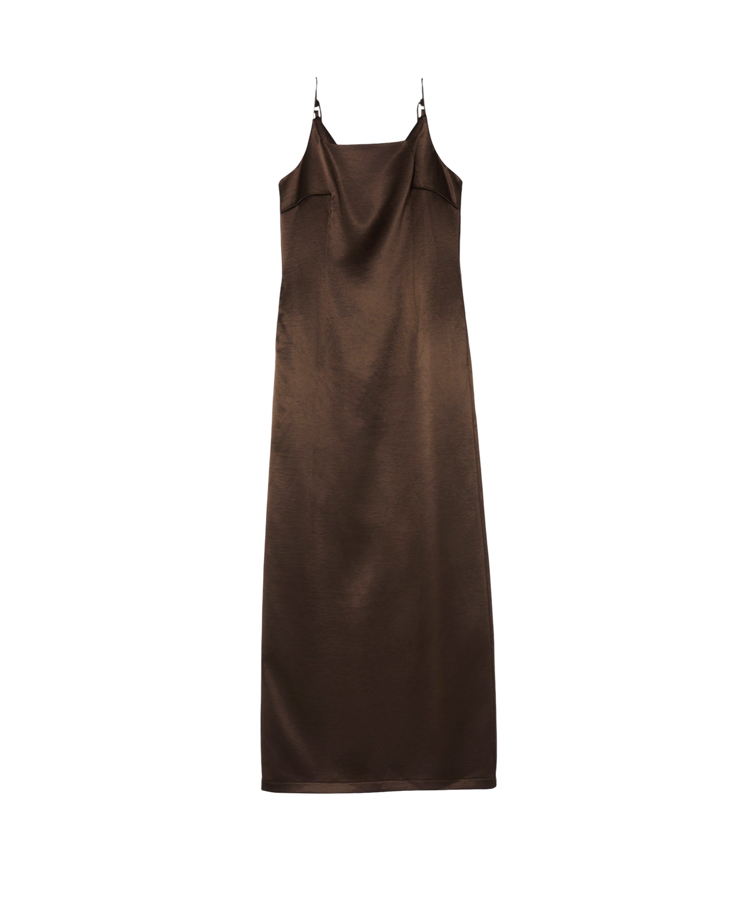 GLOSSY SATIN BACK RIBBON DRESS
