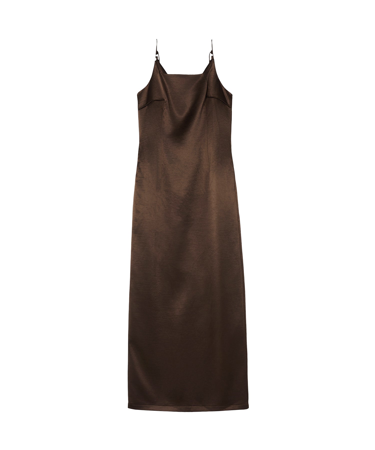 GLOSSY SATIN BACK RIBBON DRESS