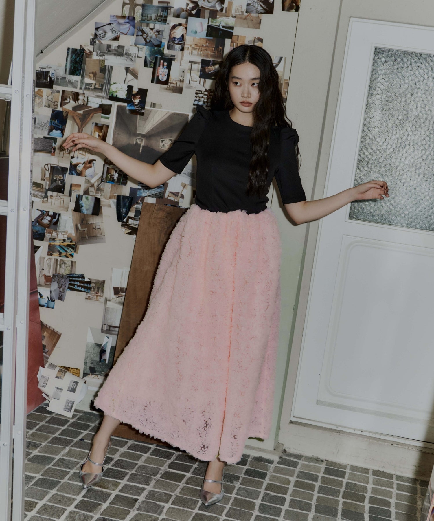 MOCOMOCO SET UP HALF SLEEVE DRESS
