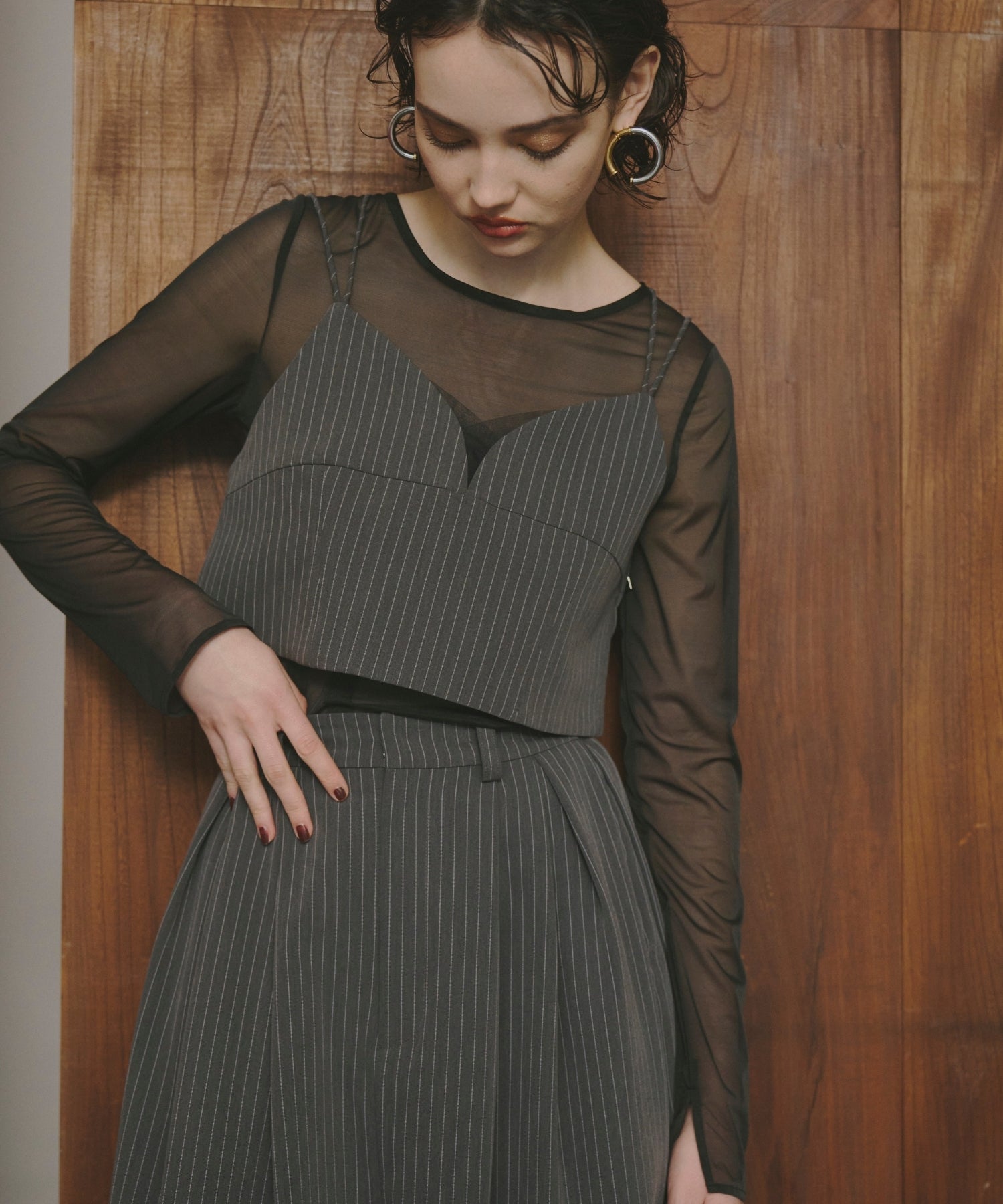 CORSET STYLE SHEER TOPS