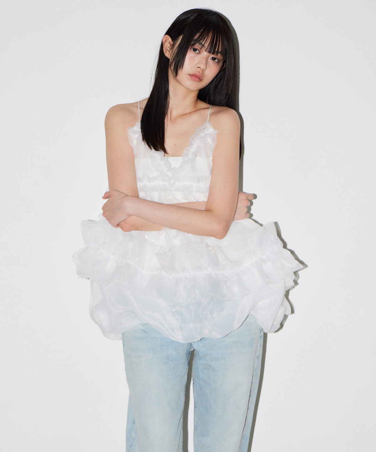 【POPUP】ORGANZA FRILL BALLOON CAMI