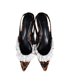 FRILL EDGE SHOES ブラウン 全体物撮り画像