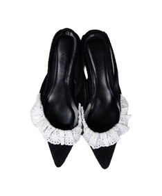 FRILL EDGE SHOES ブラック 全体物撮り画像