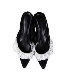 FRILL EDGE SHOES ブラック 全体物撮り画像
