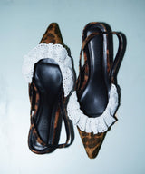FRILL EDGE SHOES ブラウン 全体物撮り画像