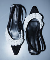 FRILL EDGE SHOES ブラック 全体物撮り画像