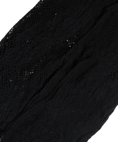 BLOOM PATTERN TIGHTS ブラック 素材アップ画像