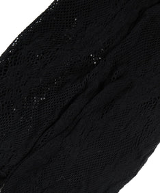 BLOOM PATTERN TIGHTS ブラック 素材アップ画像