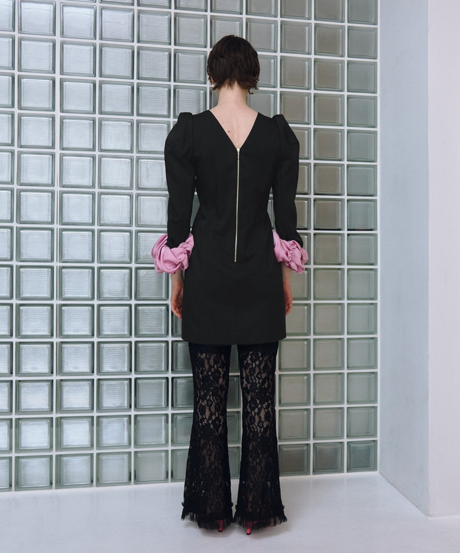 CHOUCHOU SLEEVE MINI DRESS SET