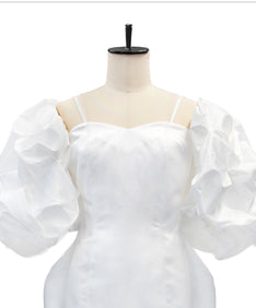 BLISS DRESS ホワイト 正面アップ物撮り画像