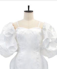 BLISS DRESS ホワイト 正面アップ物撮り画像
