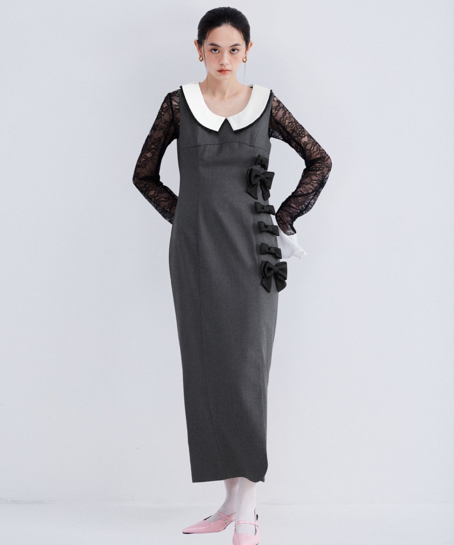 MIXED RIBBON LINE DRESS