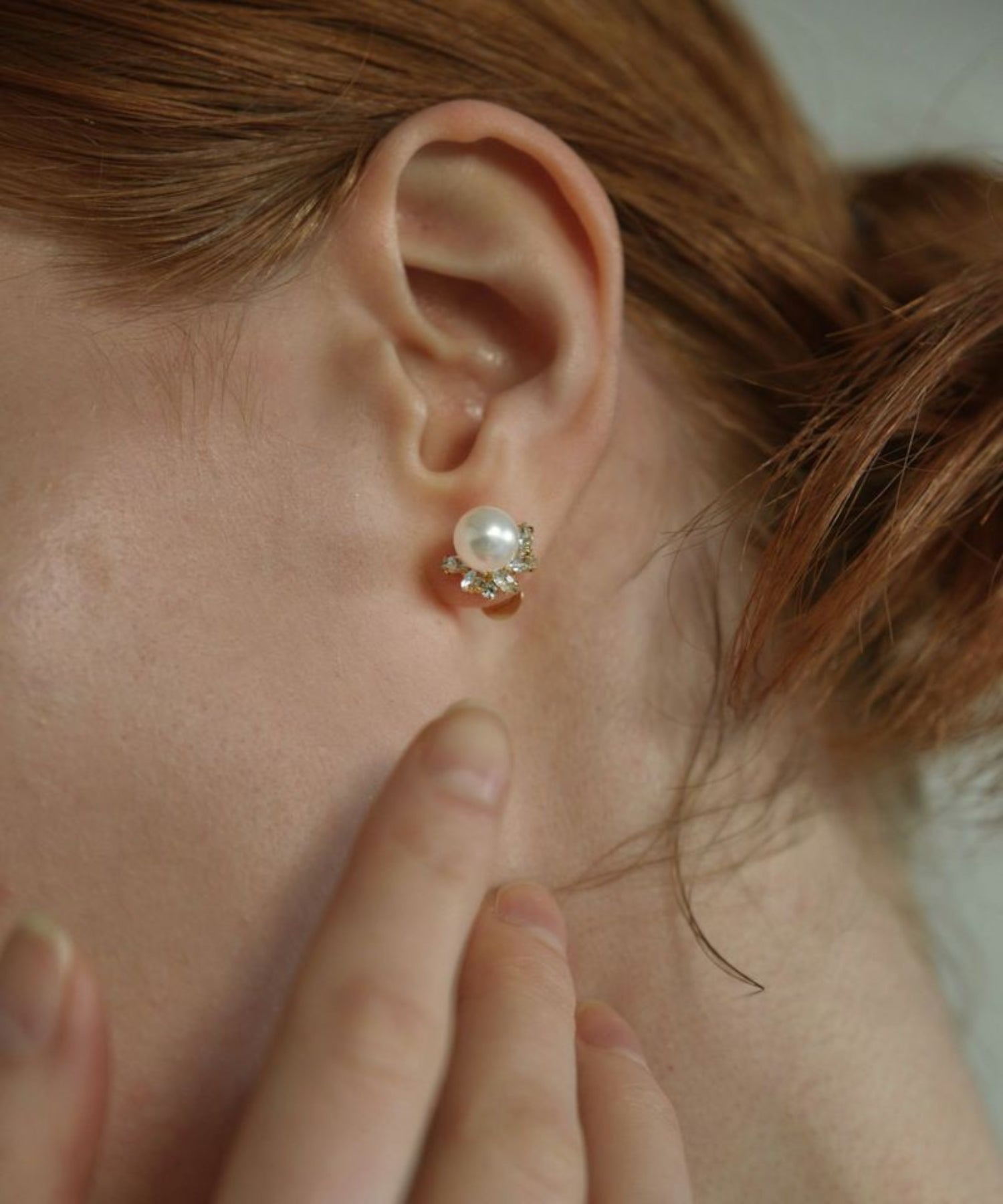 PEARL STONE PIERCE / EARRING