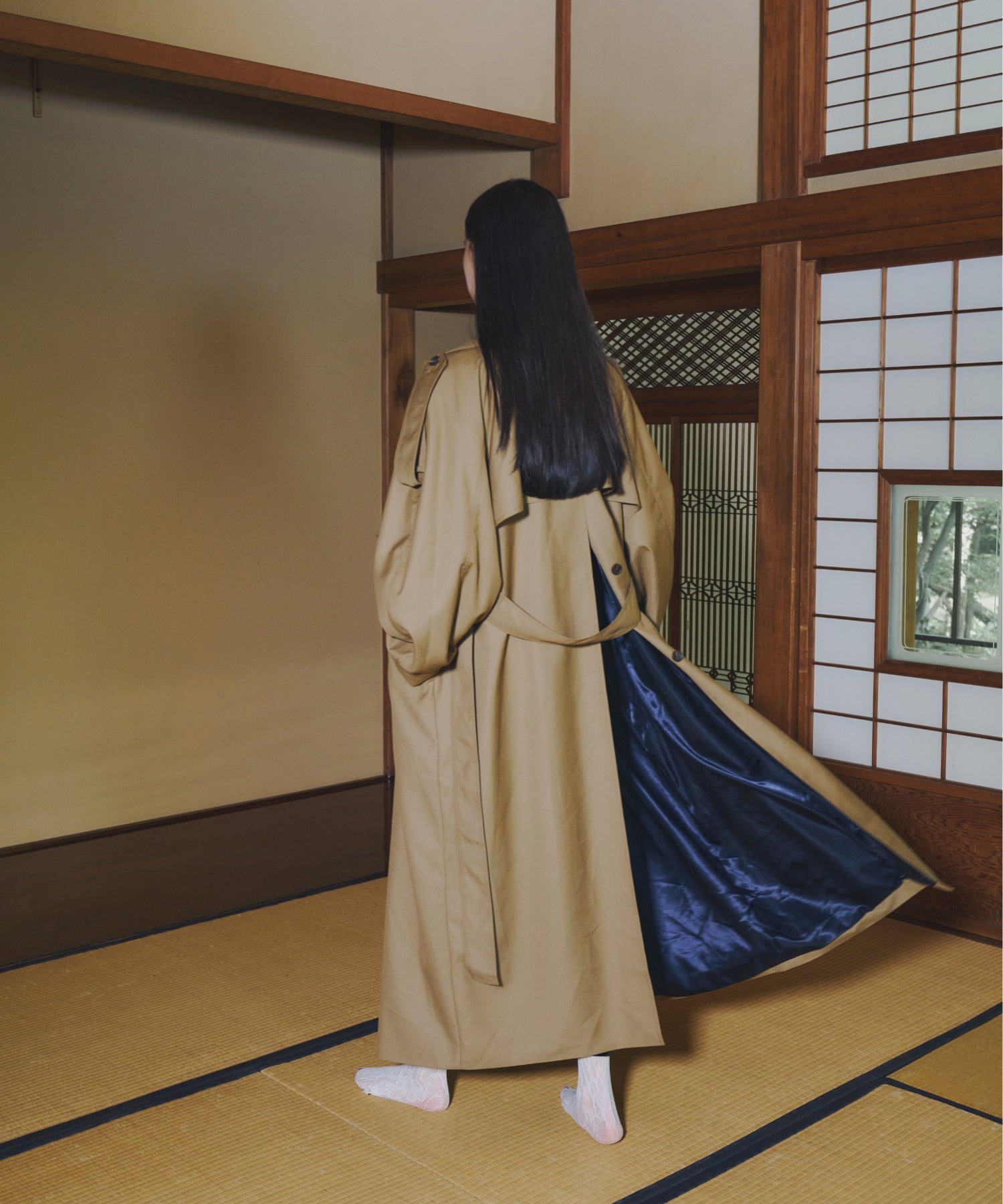 OVER LONG TRENCH COAT