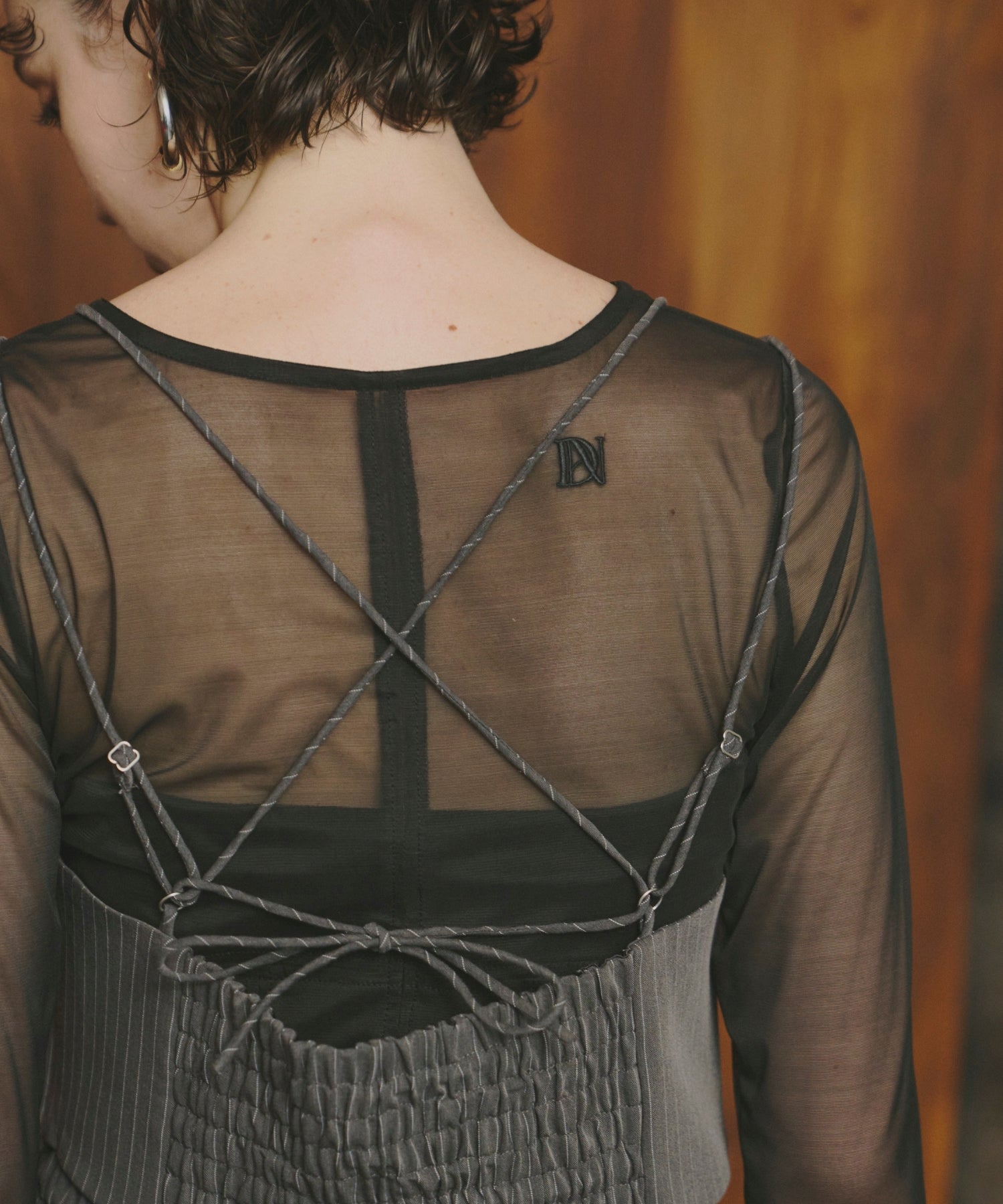 CORSET STYLE SHEER TOPS